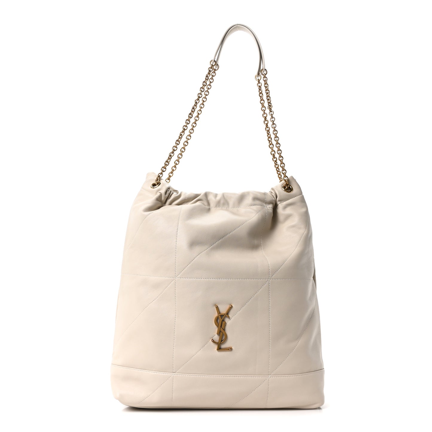 Lambskin Matelasse Large Jamie Pochon Crema Soft