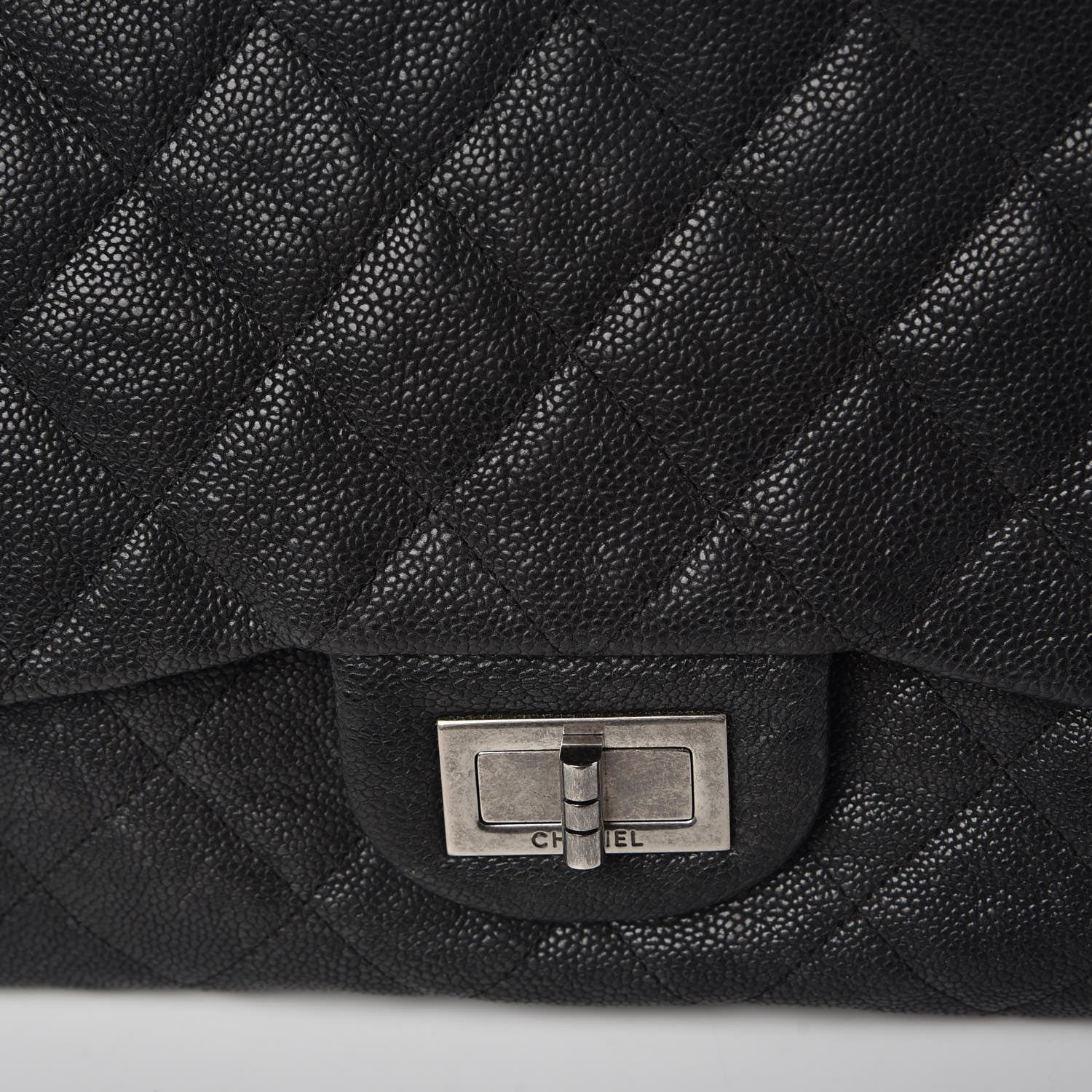 Chanel Washed Caviar Quilted 2.55 Reissue 227 Bijoux Chain Flap Black 13 of 16