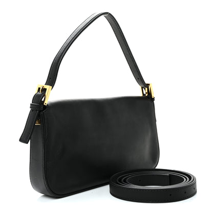 Fendi Vitello Flamingo Enamel Baguette Black 3 of 10