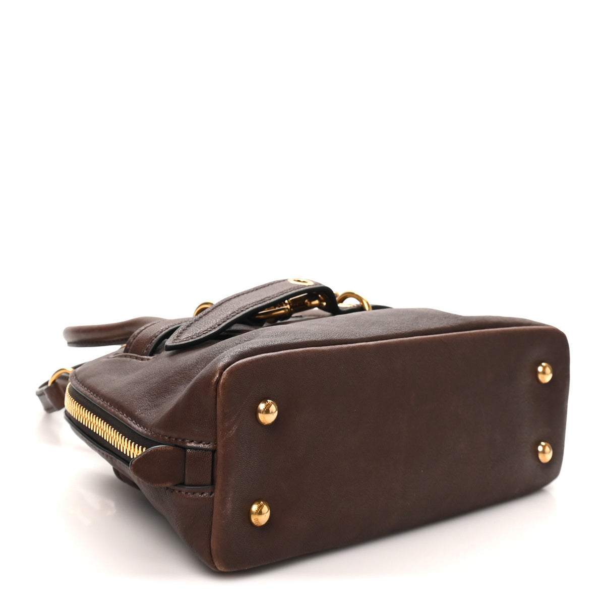 Miu Miu Nappa Aviator Small Aventure Bag  Briarwood 3 of 8