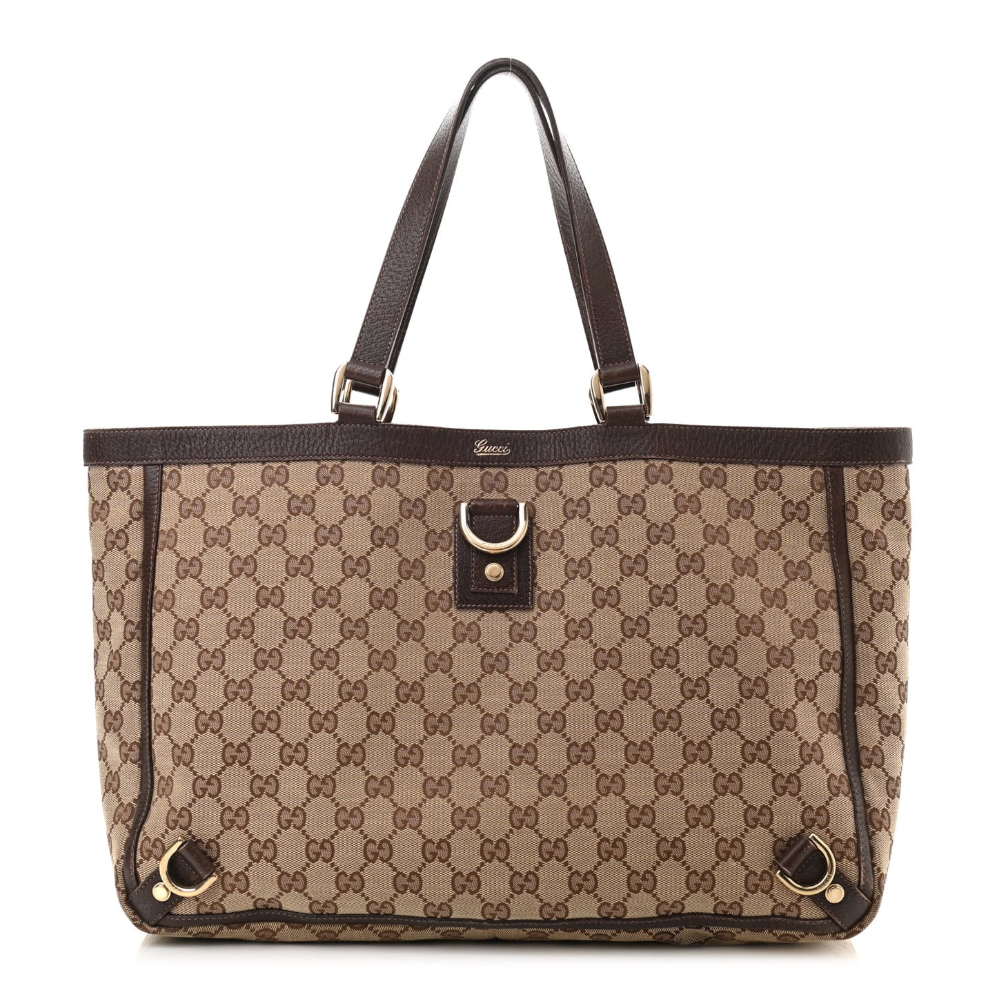 Monogram Large Abbey Tote Dark Brown