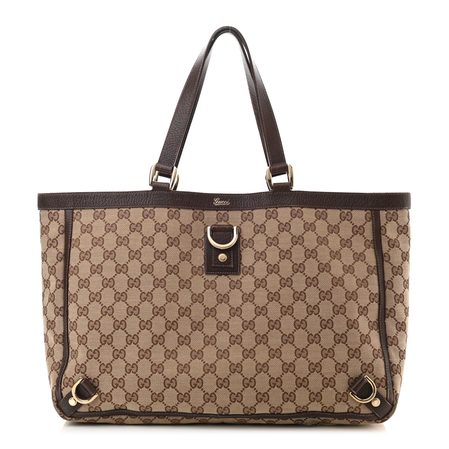 Gucci Monogram Large Abbey Tote Dark Brown 1 of 12