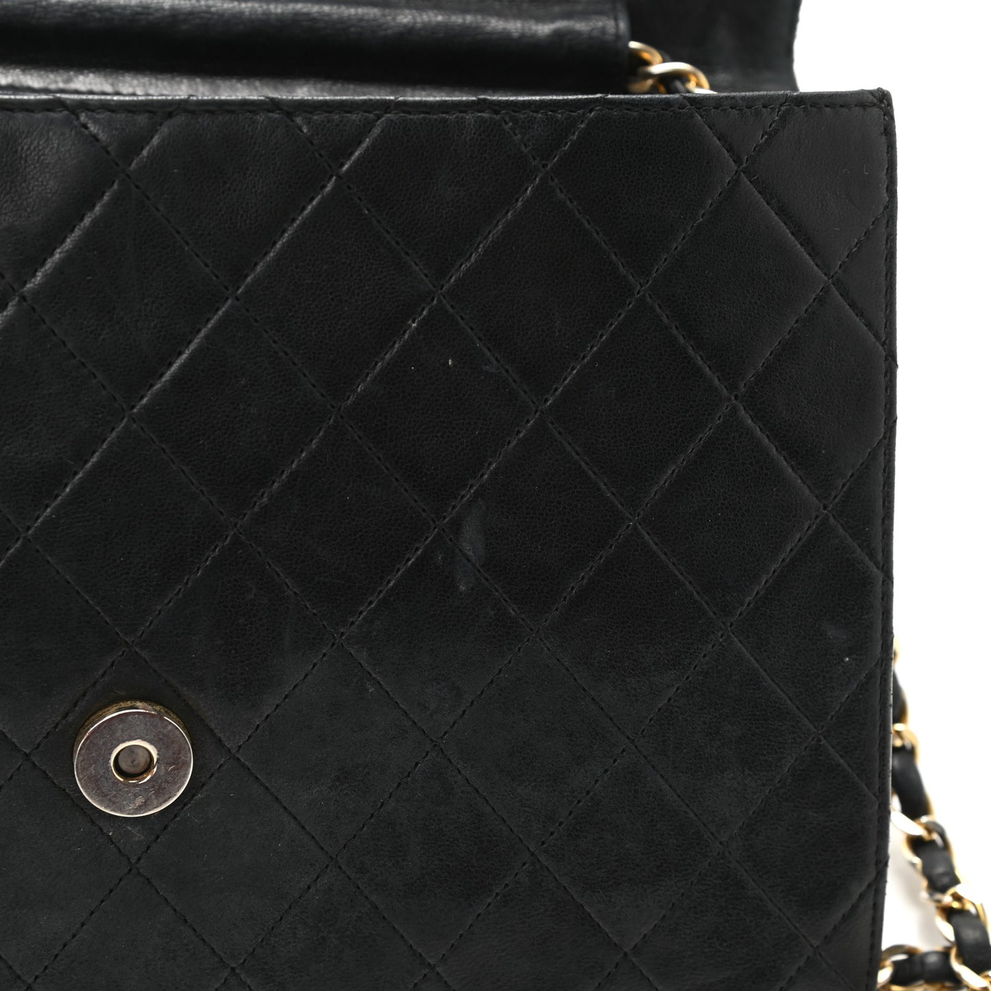 Lambskin Quilted Small Single Flap Black