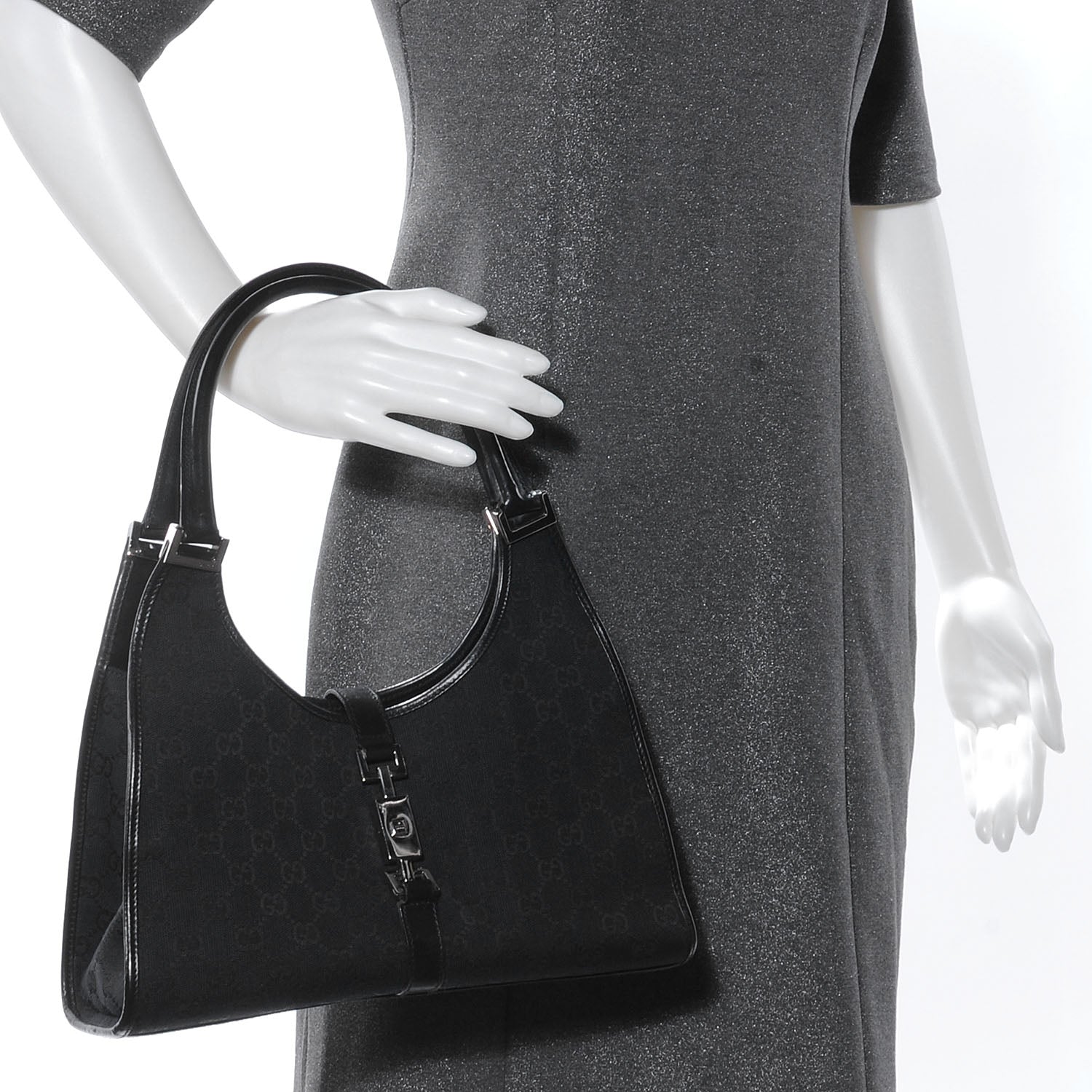 Gucci Monogram Small Bardot Black 2 of 6