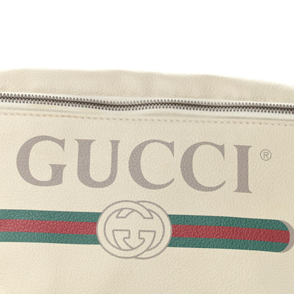 Gucci Grained Calfskin Logo Belt Bag White 8 of 10