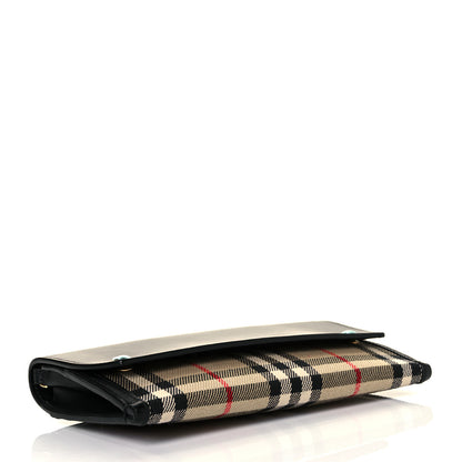 Burberry Calfskin Vintage Check Phone Pocket Crossbody Archive Beige Black 4 of 8