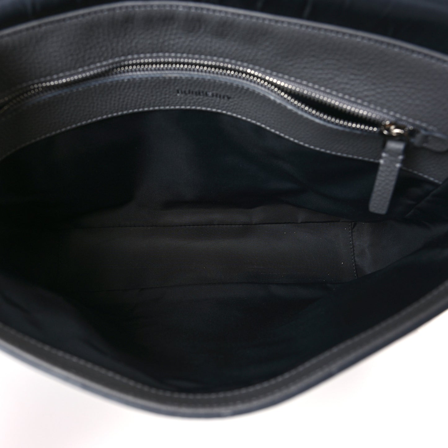 Grainy Calfskin Embossed Bruno Messenger Charcoal Grey