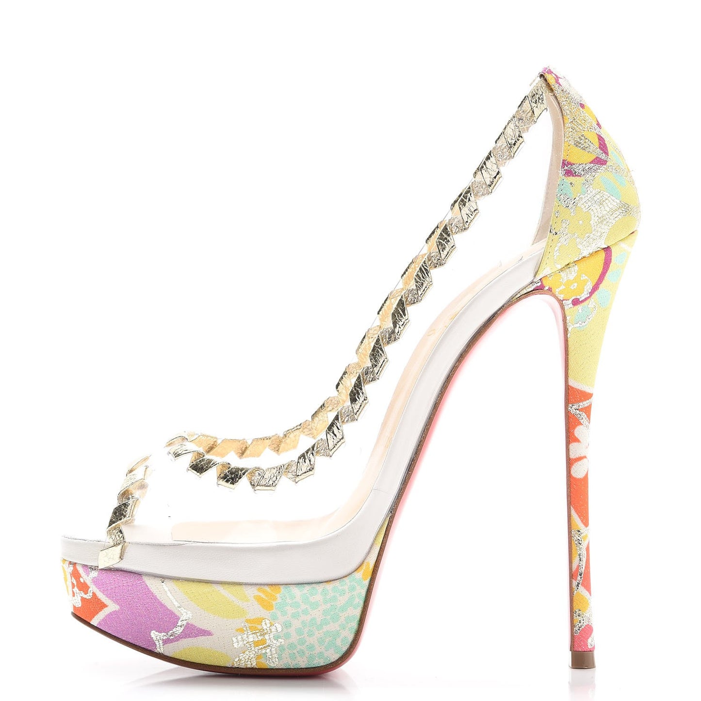 PVC Specchio Tissu Kyoto Fictoire 150 Platform Pumps 37 Multicolor