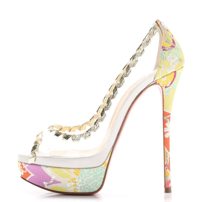 Christian Louboutin PVC Specchio Tissu Kyoto Fictoire 150 Platform Pumps 37 Multicolor 1 of 8