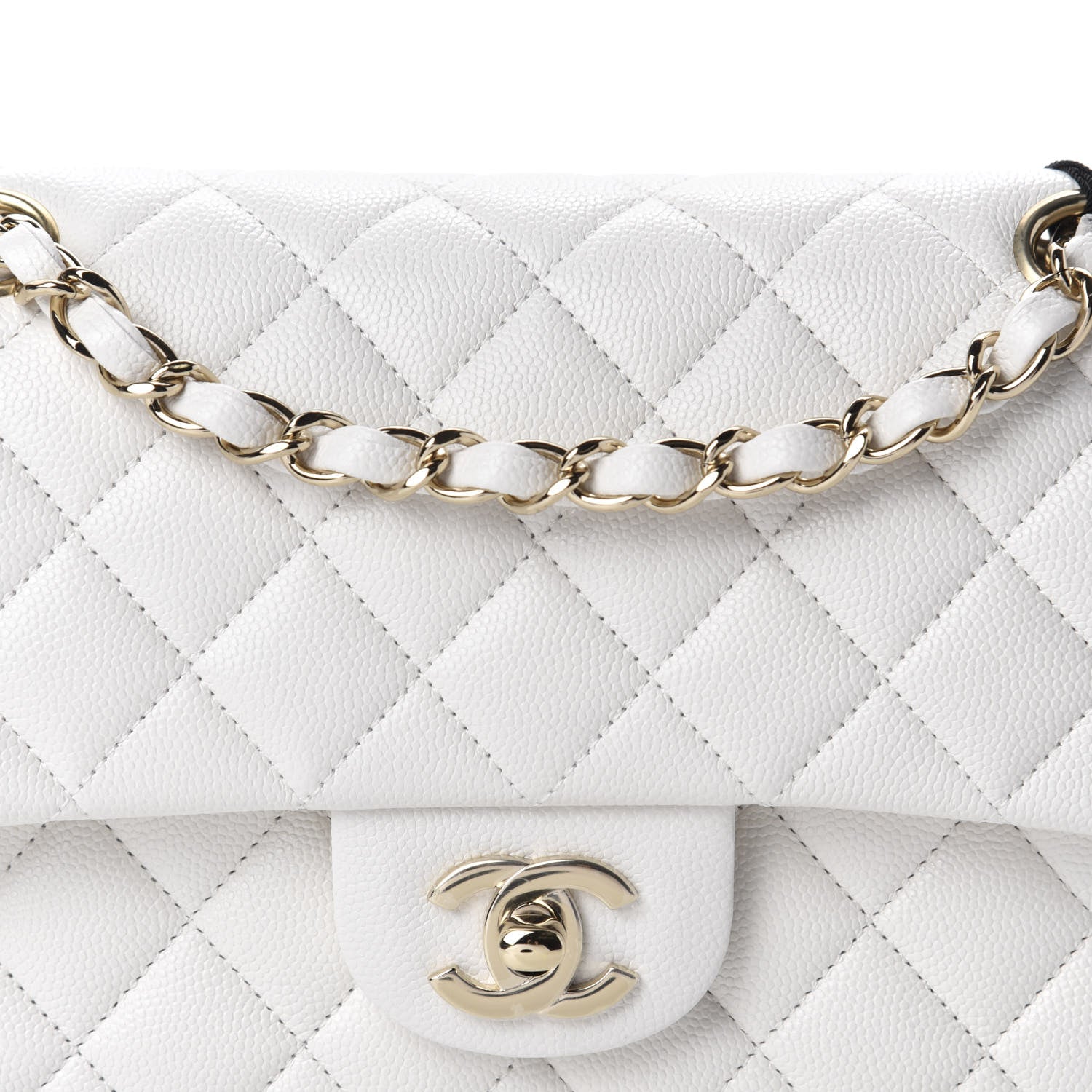 Chanel Caviar Quilted Small Double Flap White 10 of 11
