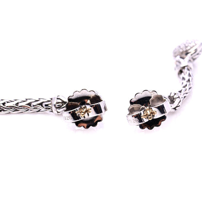 John Hardy Sterling Silver Diamond Classic Chain Drop Earrings 3 of 8