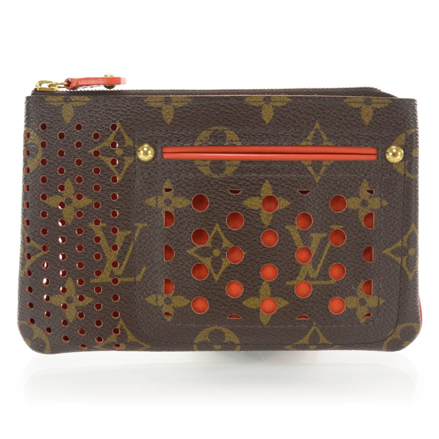 Louis Vuitton Monogram Perforated Pochette Plat Orange 1 of 7