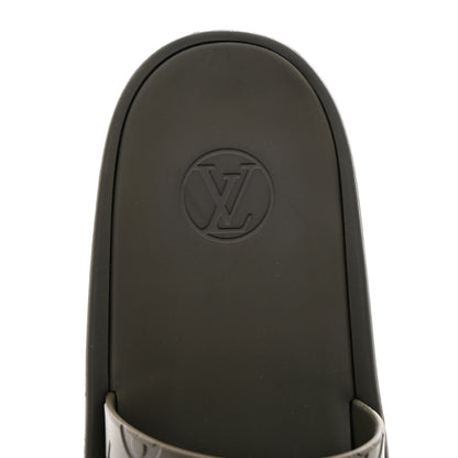 Louis Vuitton Rubber Monogram Embossed Sunbath Flat Mule 38 Kaki 6 of 10