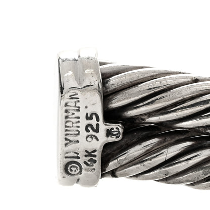 David Yurman Sterling Silver 14K Yellow Gold 10mm Double X Bracelet 3 of 3