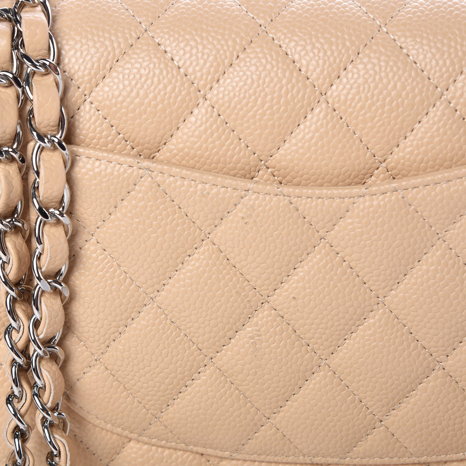 Chanel Caviar Quilted Medium Double Flap Beige Clair 10 of 11