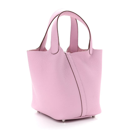 Hermes Taurillon Clemence Picotin Lock 18 PM Mauve Sylvestre 3 of 11
