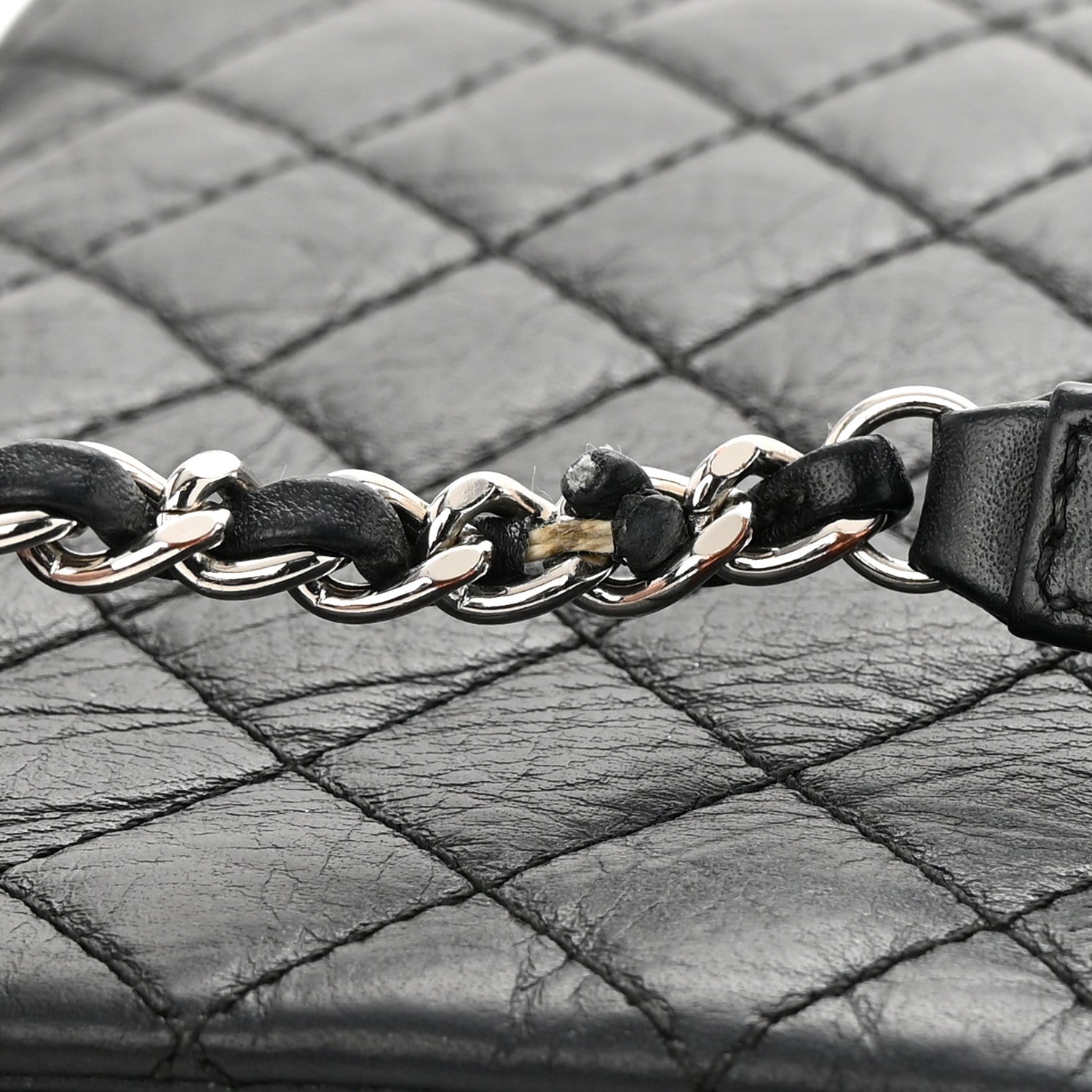 Chanel Aged Calfskin Quilted Crossbody Bag Black 16 of 17