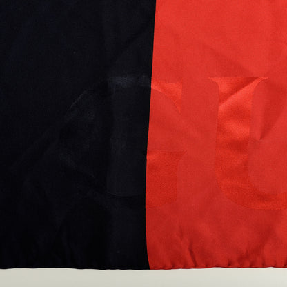 Gucci Silk Logo Square Scarf Navy Red 2 of 4