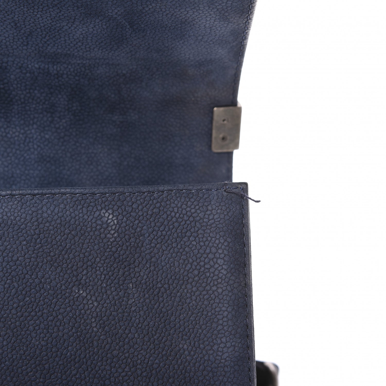 Chanel Iridescent Caviar Quilted Medium Boy Flap Dark Blue 10 of 10