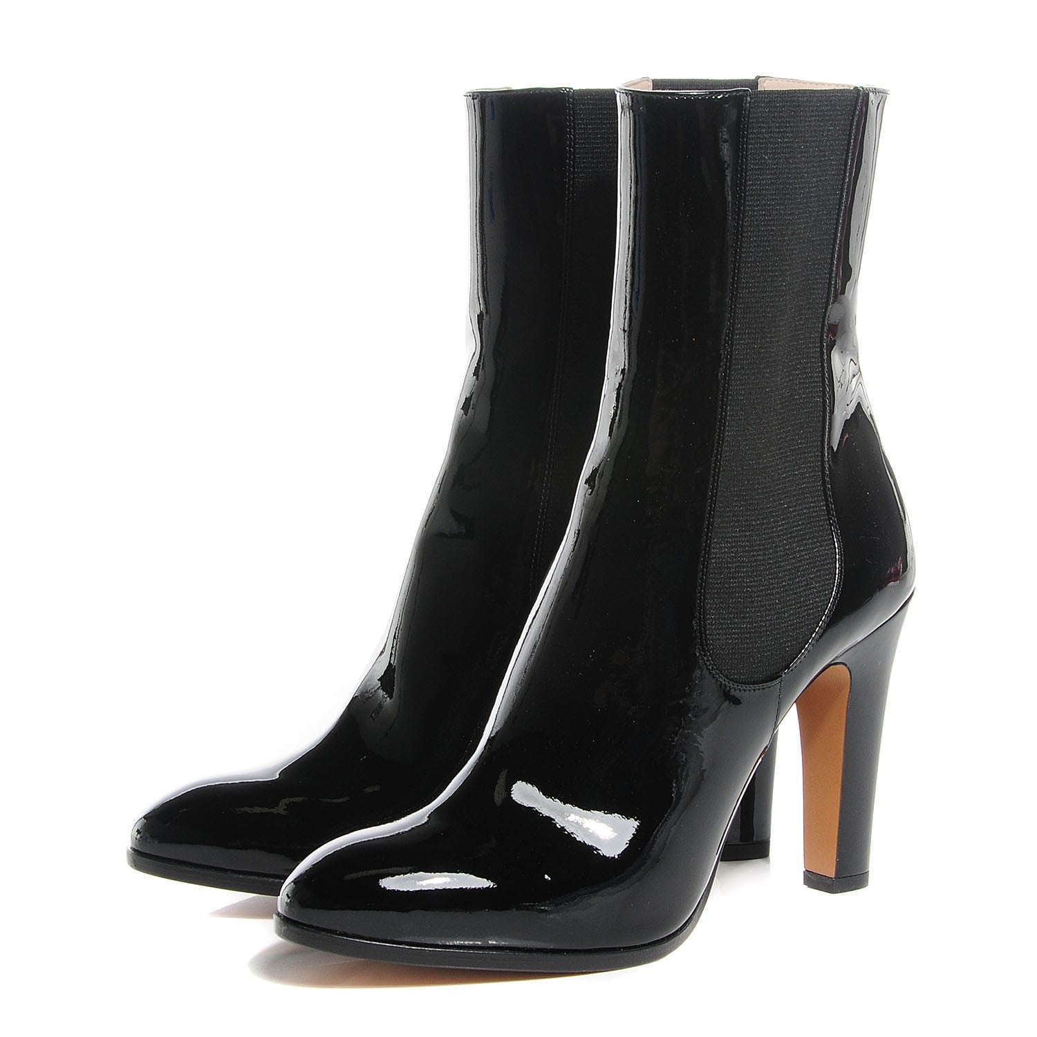 Chanel Patent Calfskin CC Boots 41.5 Black 3 of 7