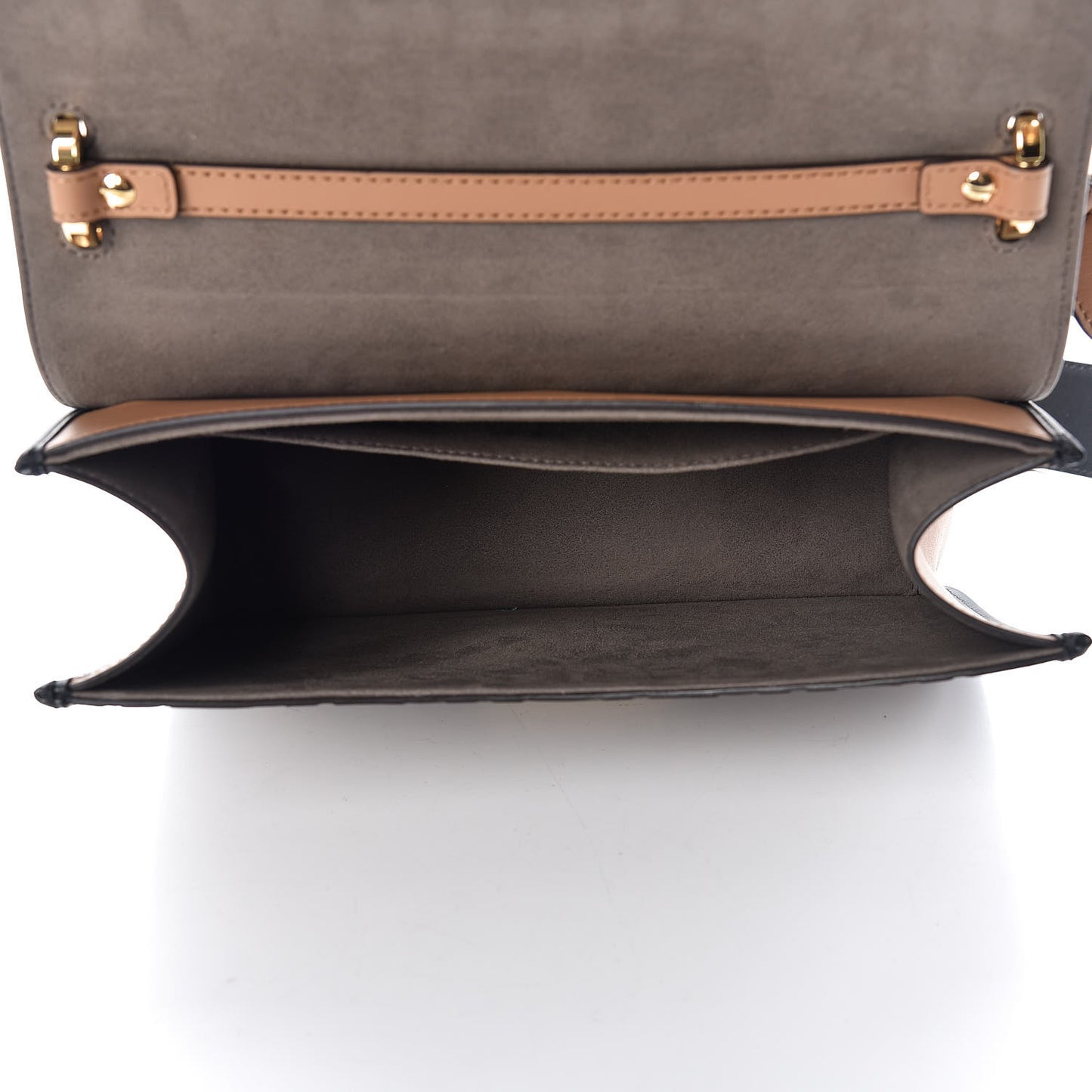 Vitello Century F is Fendi FF Embossed Kan I Shoulder Bag Orzo Tobacco