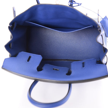 Hermes Togo Birkin 25 Bleu Electrique 22 of 34