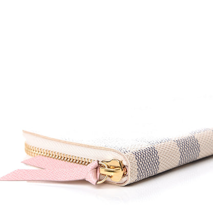 Louis Vuitton Damier Azur Clemence Wallet Rose Ballerine 7 of 8