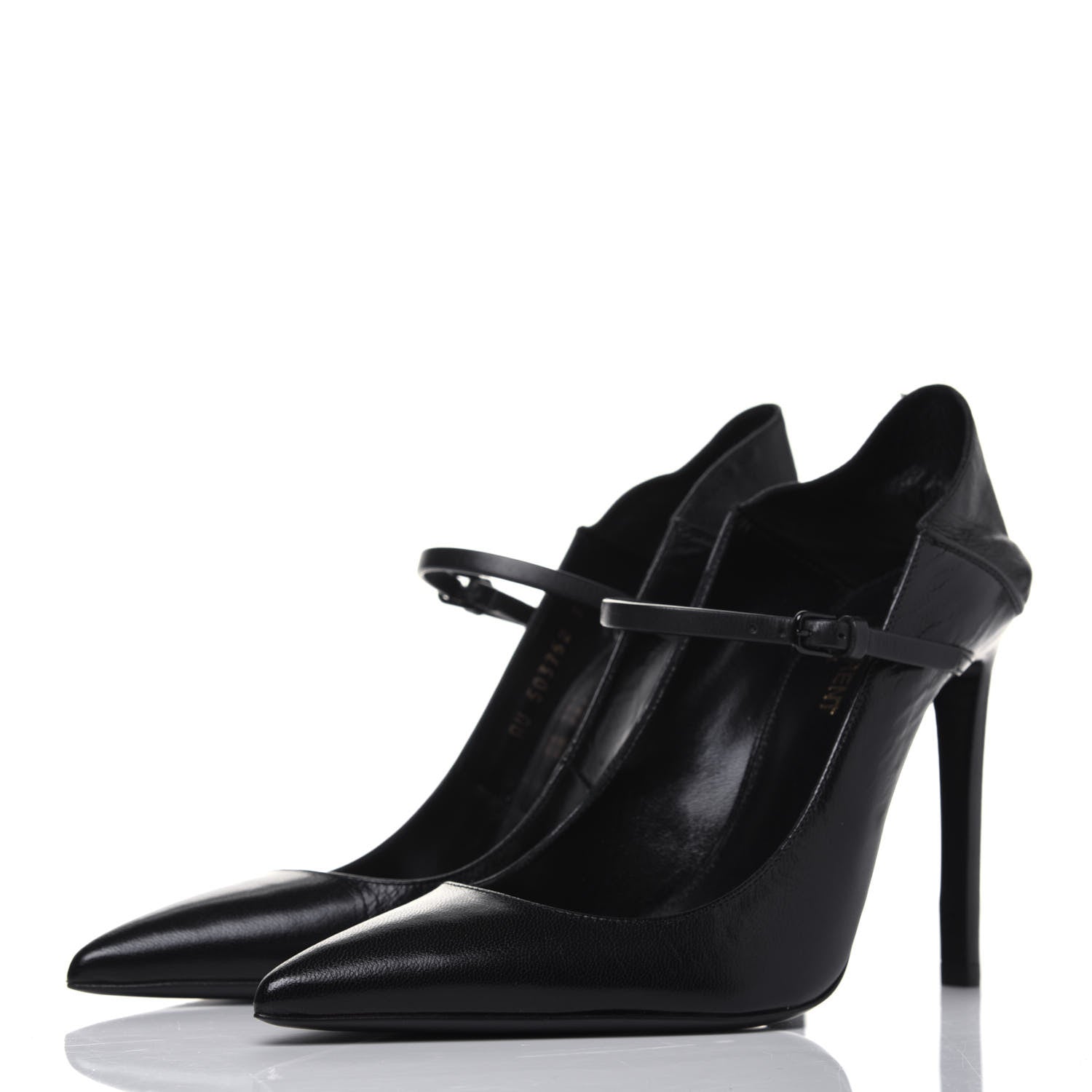 Saint Laurent Nappa Majorelle 105 Pumps 36 Black 3 of 10