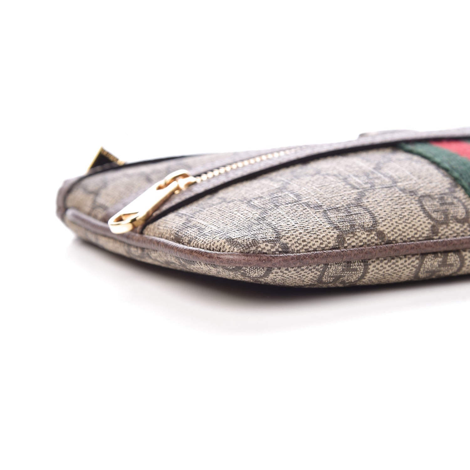 Gucci GG Supreme Monogram Web Small Ophidia Pouch Clutch Beige New Acero 8 of 10