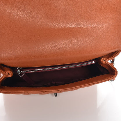 Chanel Caviar Quilted Small Coco Handle Flap Orange 6 of 9