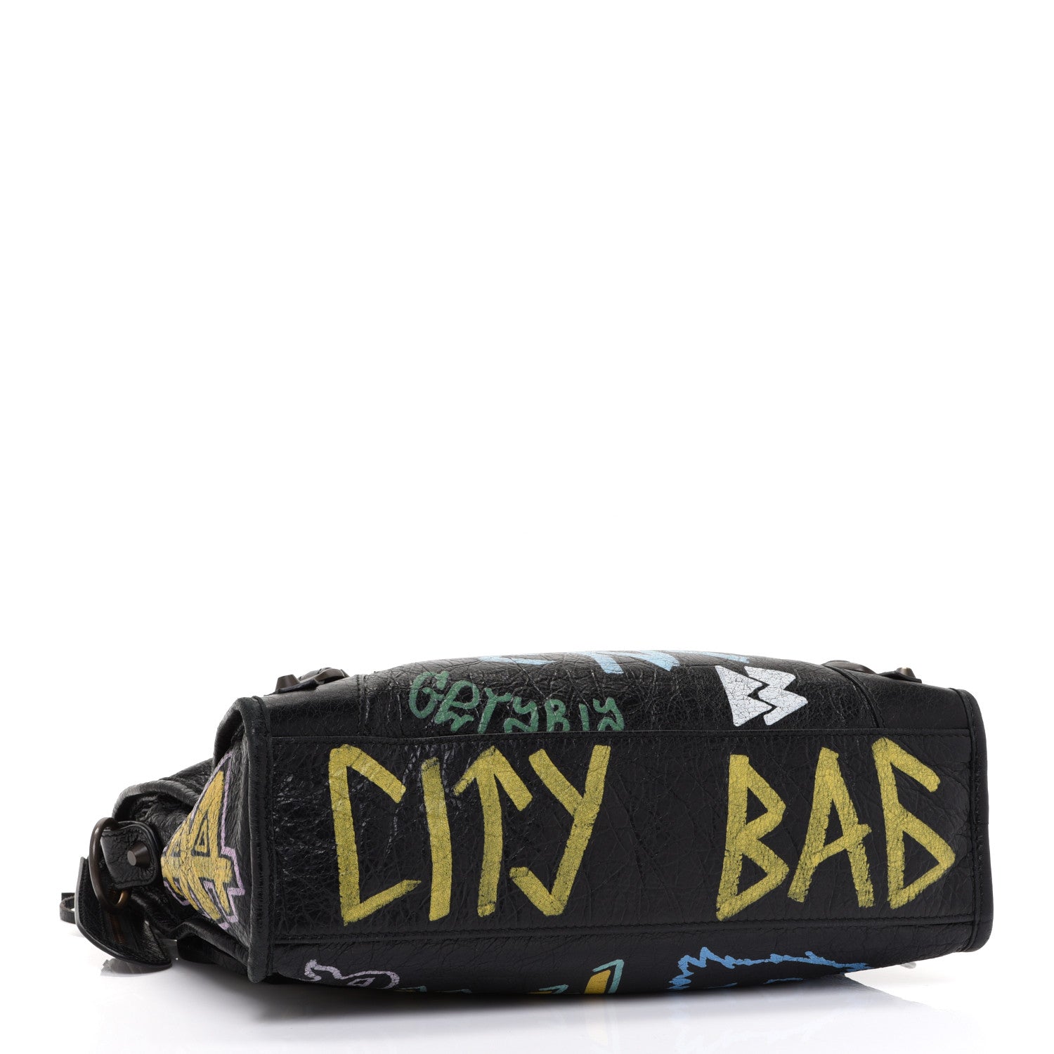 Balenciaga Agneau Graffiti All Over Classic Hardware S City Black Multicolor 3 of 10