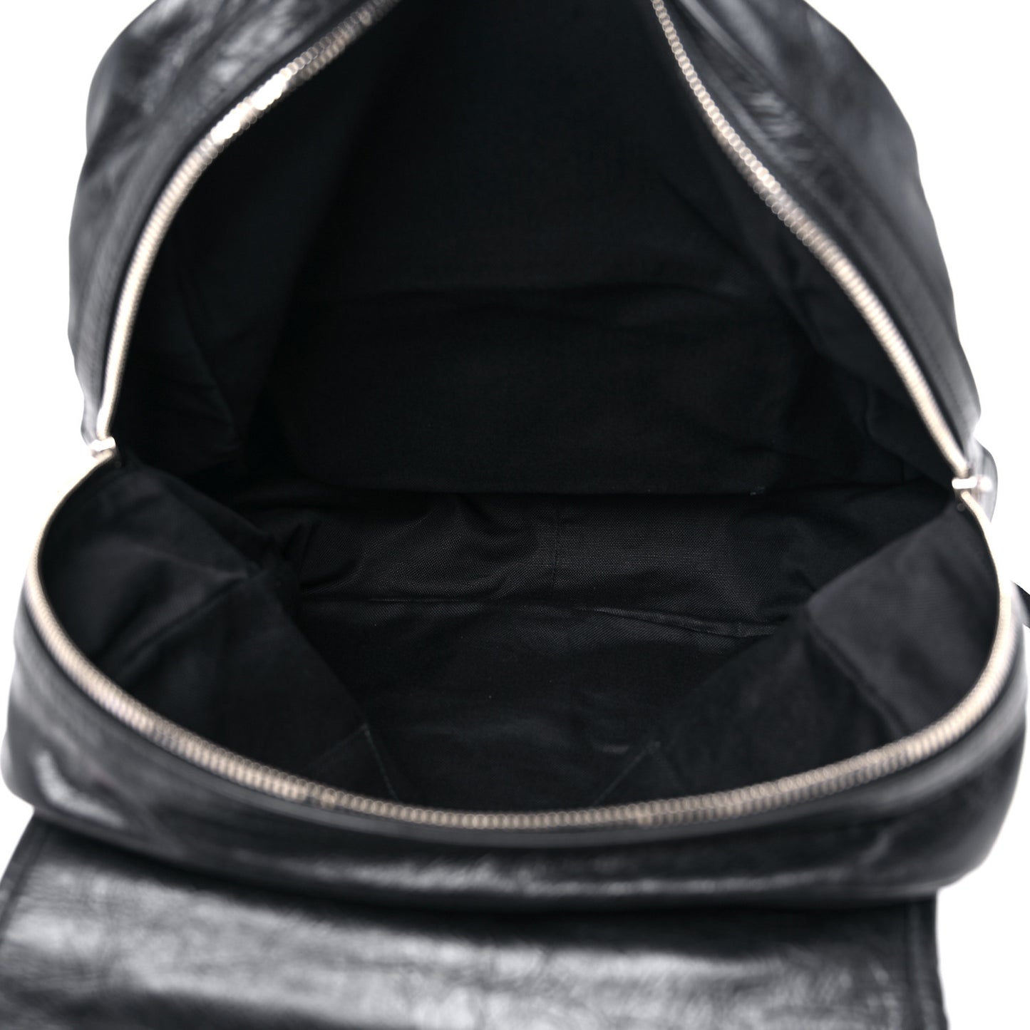 Fluffy Calfskin Mesh Nylon Medium Morpheus Double Buckle Backpack Black