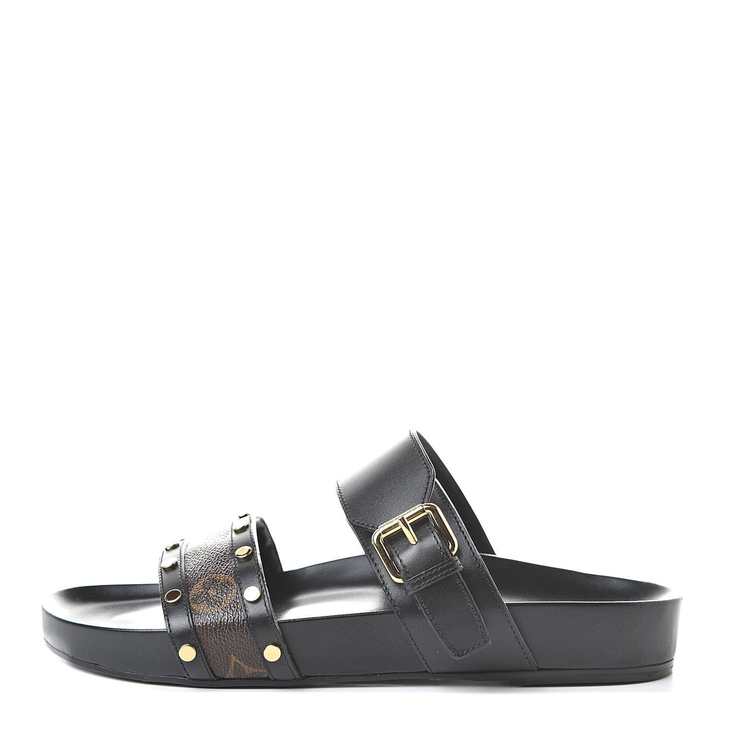 Monogram Bom Dia Mule Sandals 38.5 Black