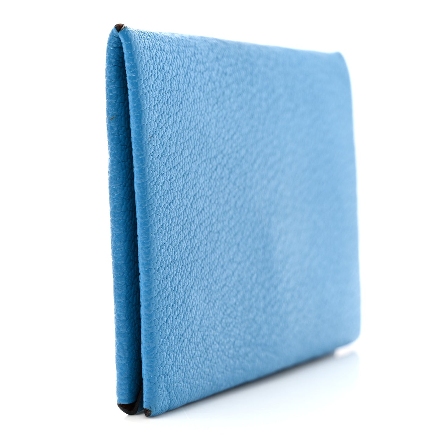 Chevre Mysore Verso Calvi Card Case Bleu Frida Cuivre
