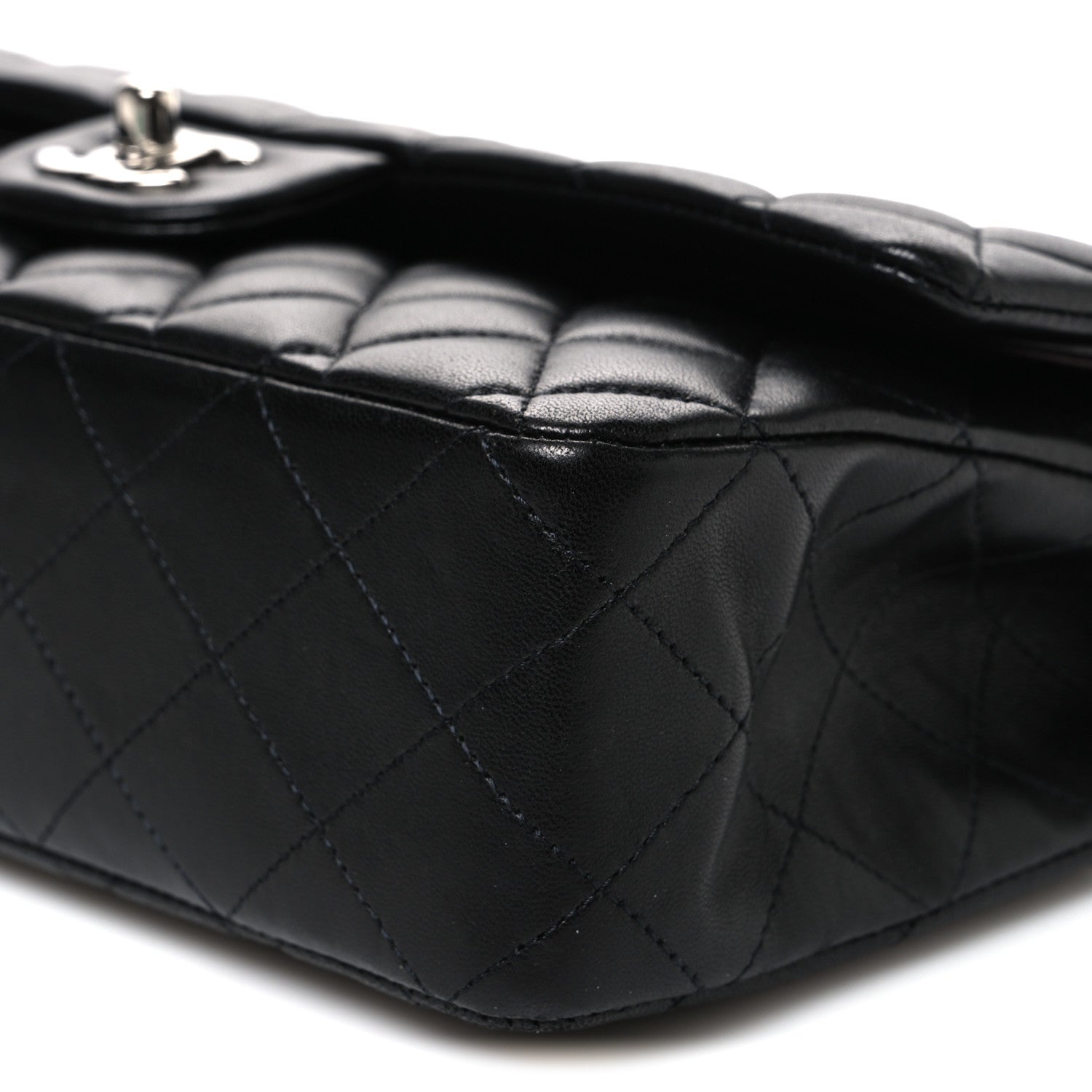 Chanel Lambskin Quilted Medium Double Flap Black 10 of 11