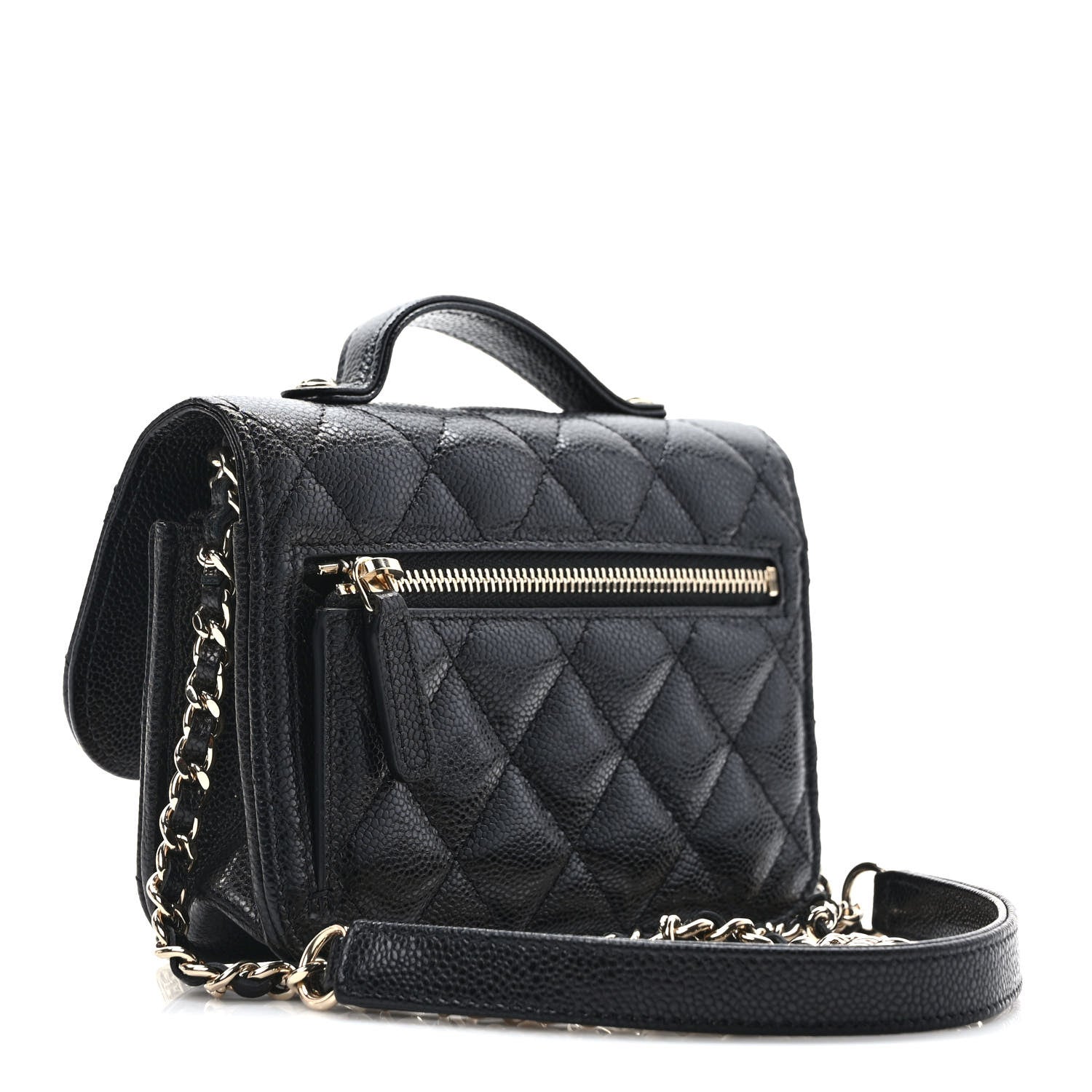 Chanel Caviar Quilted Business Affinity Clutch With Chain Black 3 of 10