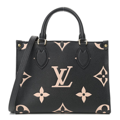 Louis Vuitton Empreinte Monogram Giant Onthego PM Black Beige 1 of 9