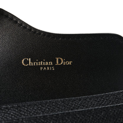 Christian Dior Grained Calfskin Saddle Card Holder Black 6 of 7