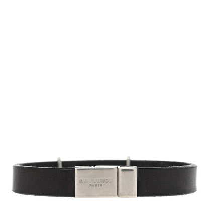 Saint Laurent Calfskin Monogram Bracelet M Black 3 of 4