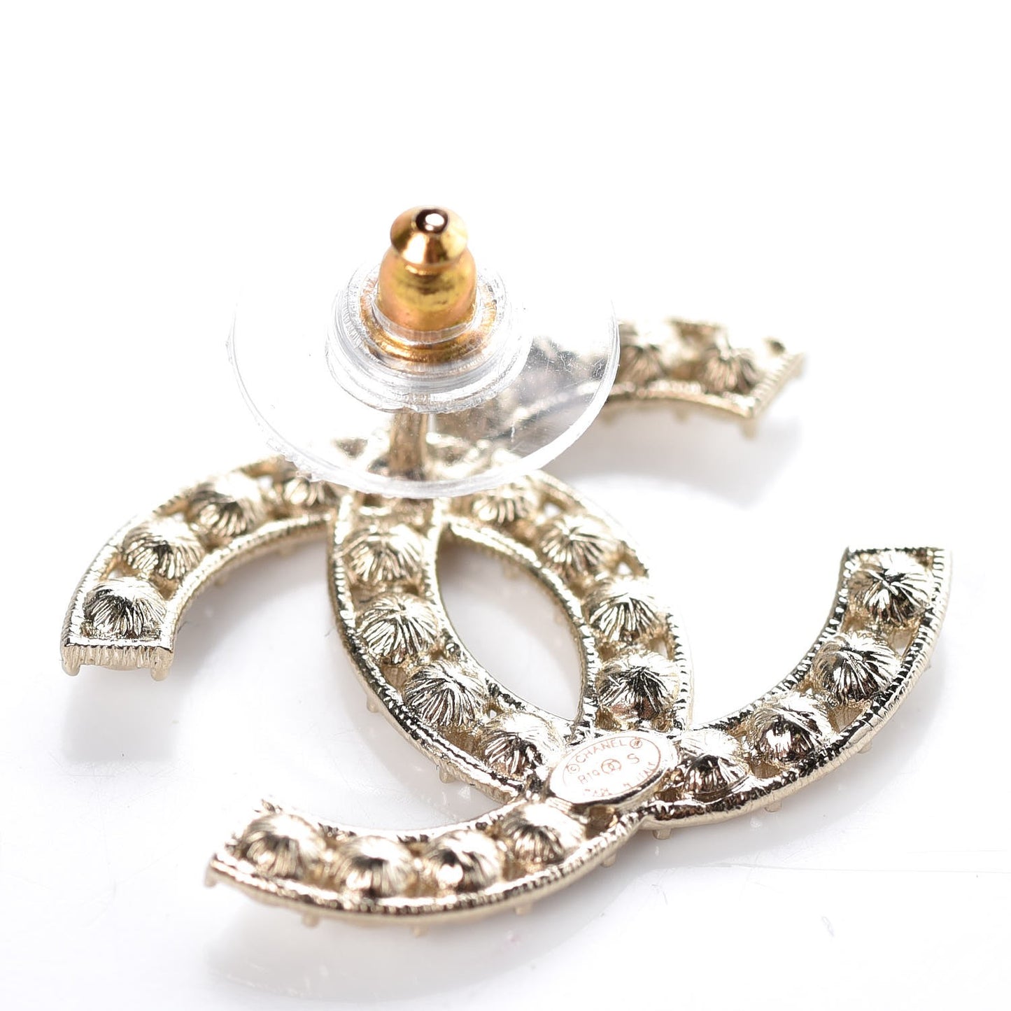 Crystal CC Earrings Gold