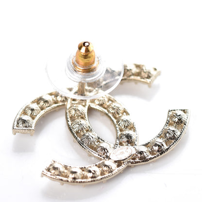 Chanel Crystal CC Earrings Gold 5 of 6