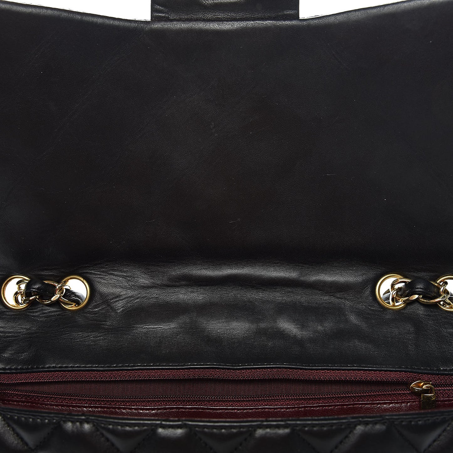 Lambskin Quilted Jumbo Single Flap Black