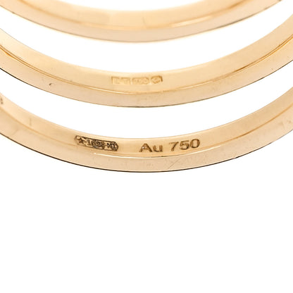 Gucci 18K Yellow Gold Diamond Running GG Triple Row Ring 53 6.25 5 of 5
