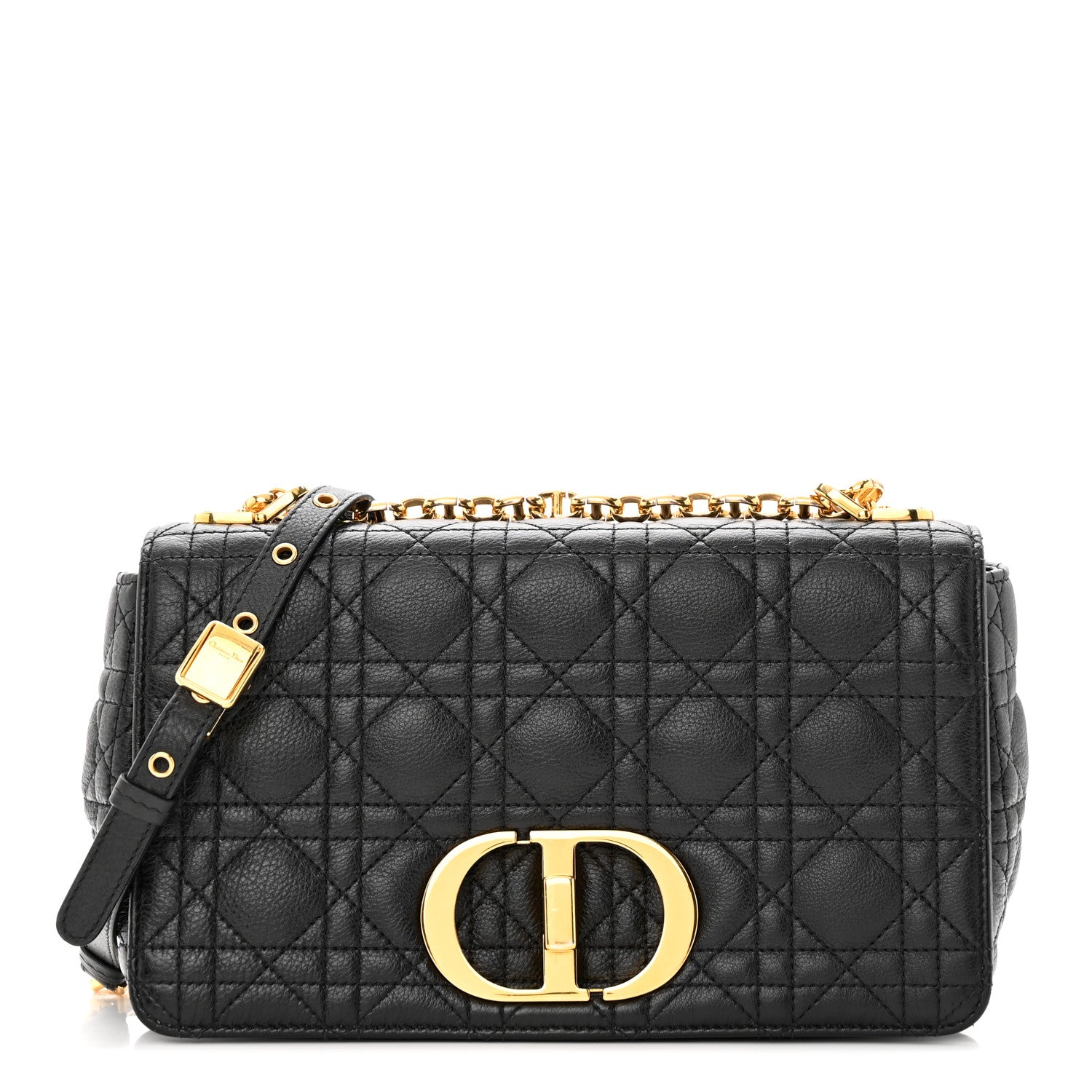 Christian Dior Calfskin Cannage Medium Caro Bag Black 1 of 21