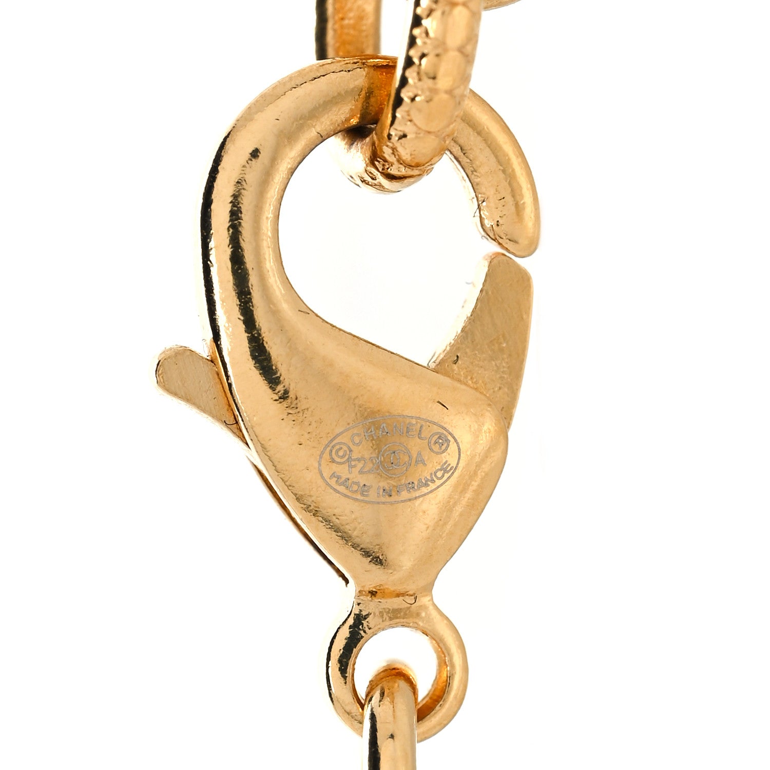Chanel Crystal Chain Link CC Choker Necklace Gold 7 of 7