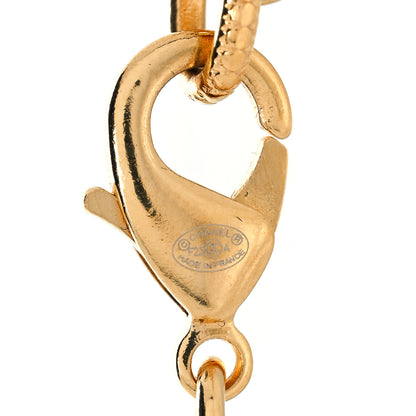 Chanel Crystal Chain Link CC Choker Necklace Gold 7 of 7