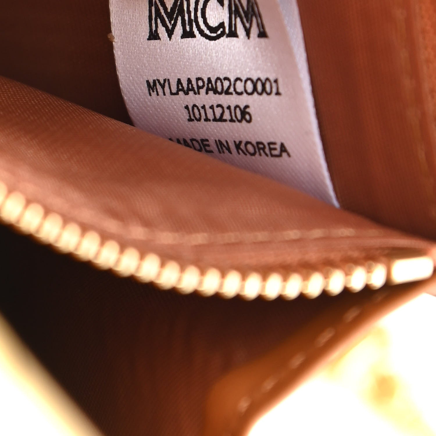MCM Visetos Large Patricia Wallet On Chain Cognac 7 of 11
