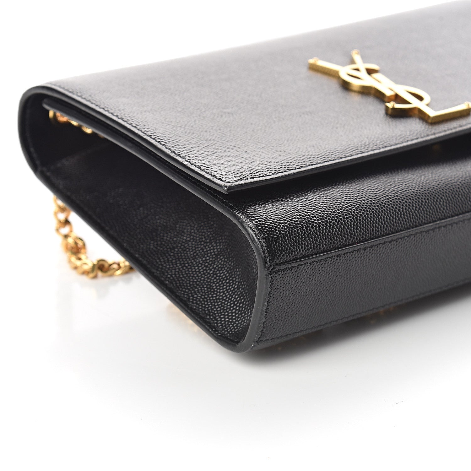 Saint Laurent Grain De Poudre Medium Classic Monogram Kate Satchel Black 7 of 8
