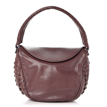 Bottega Veneta Patent Goatskin Intrecciato Hobo Purple 1 of 11