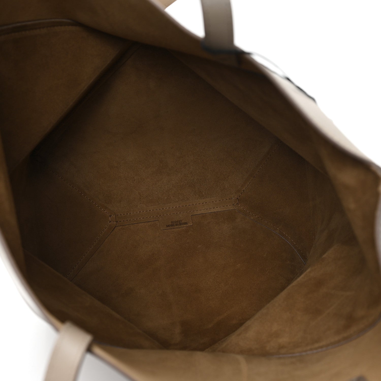 Loewe Shiny Calfskin Medium Puzzle Fold Tote Sand 1756479